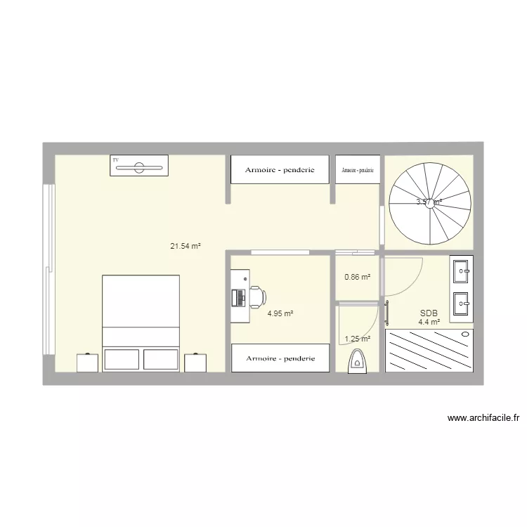 plan projection niveau Entresol. Plan de 