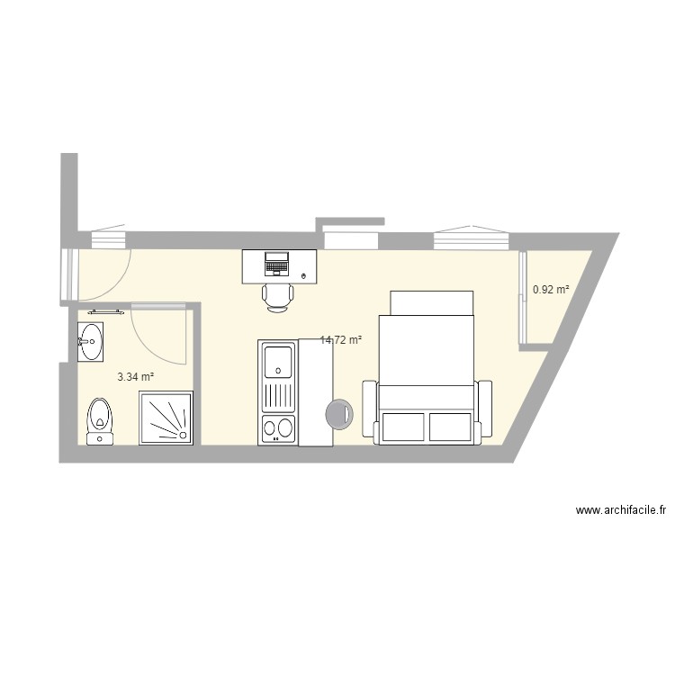 studio mtp. Plan de 0 pièce et 0 m2