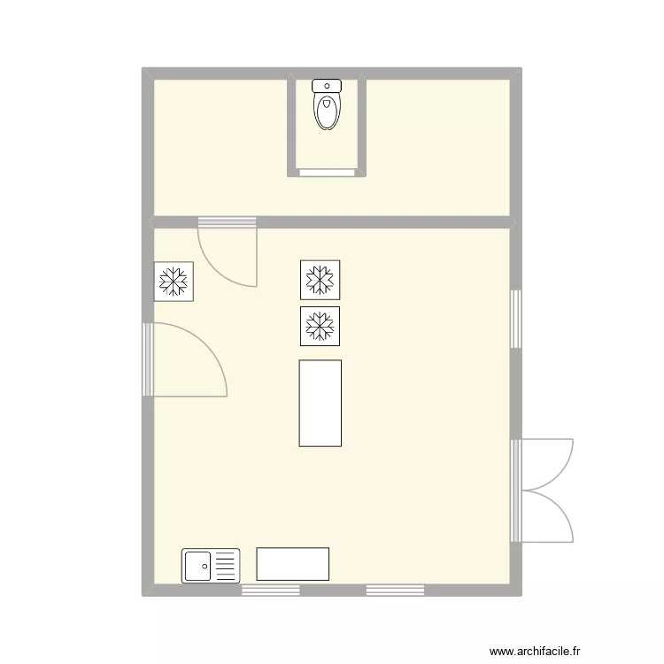 Ferme Vincent. Plan de 3 pièces et 32 m² Ferme Vincent. Plan de 3 pièces et 32 m²