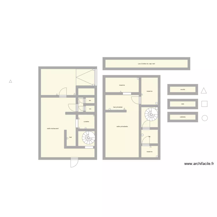 Etoiles du cap vert. Plan de 