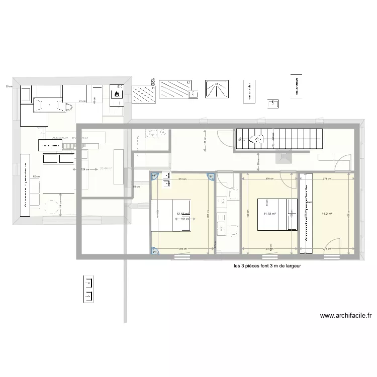 ceillac 1 b&acirc;timent roc. Plan de 