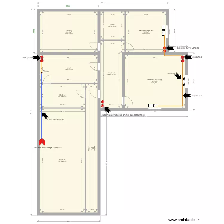 chateau du saulchoy 1er. Plan de 