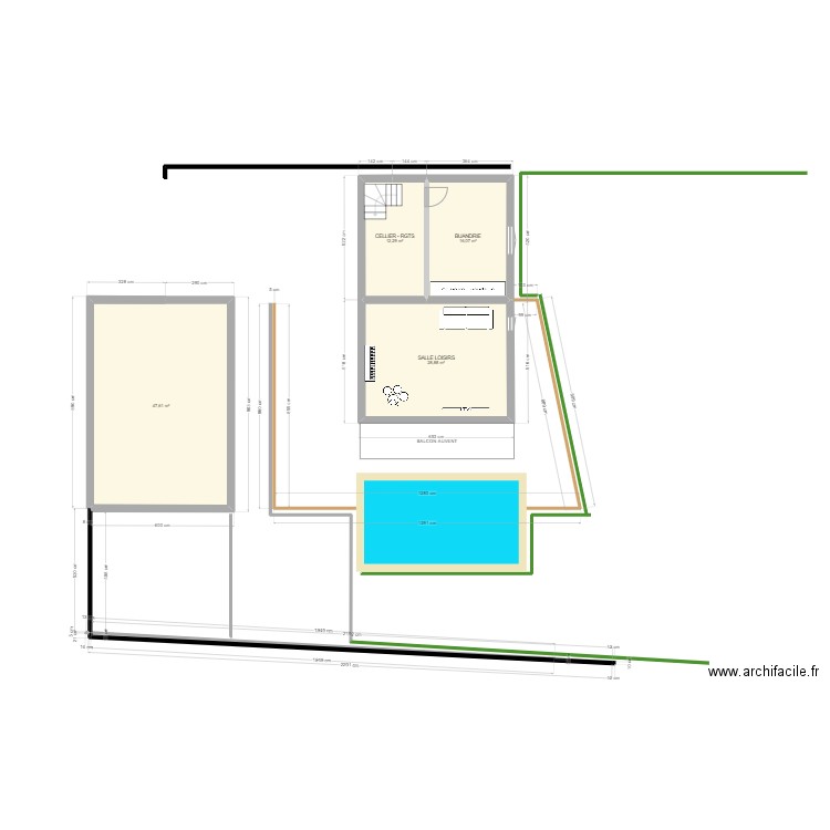 Intention SS. Plan de 4 pièces et 105 m2