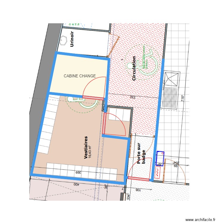 ERG. Plan de 2 pièces et 15 m2