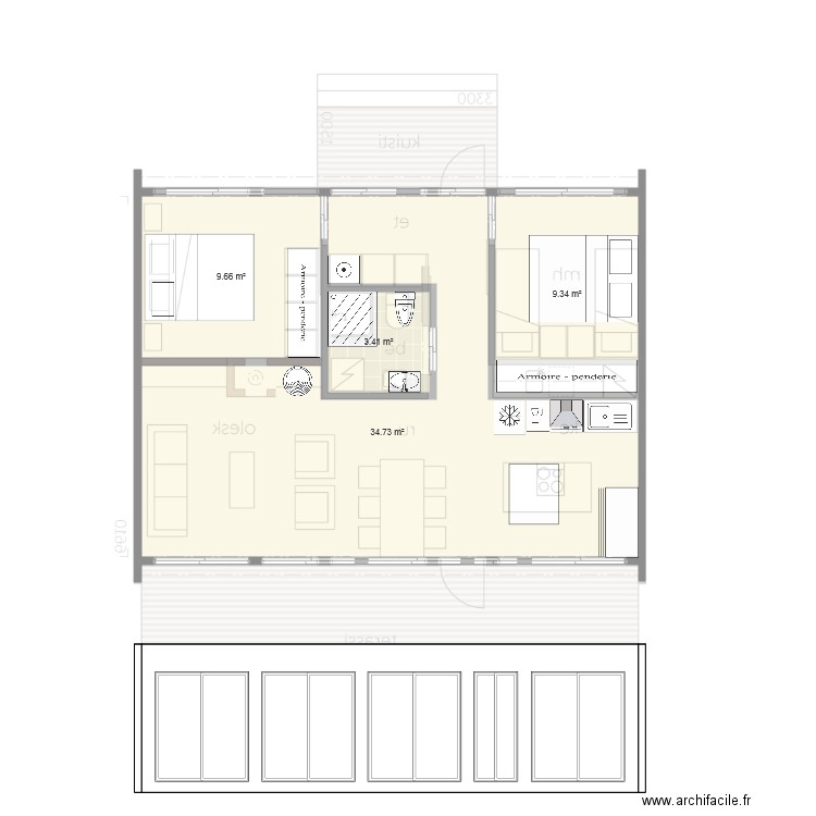 projet maison 01. Plan de 0 pièce et 0 m2