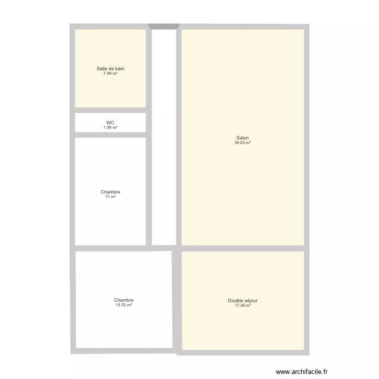 Maison 90m2. Plan de 