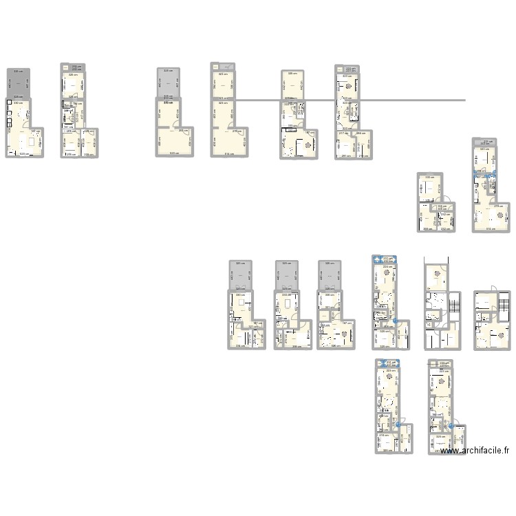 Appt bx 4 nv. Plan de 75 pièces et 742 m2