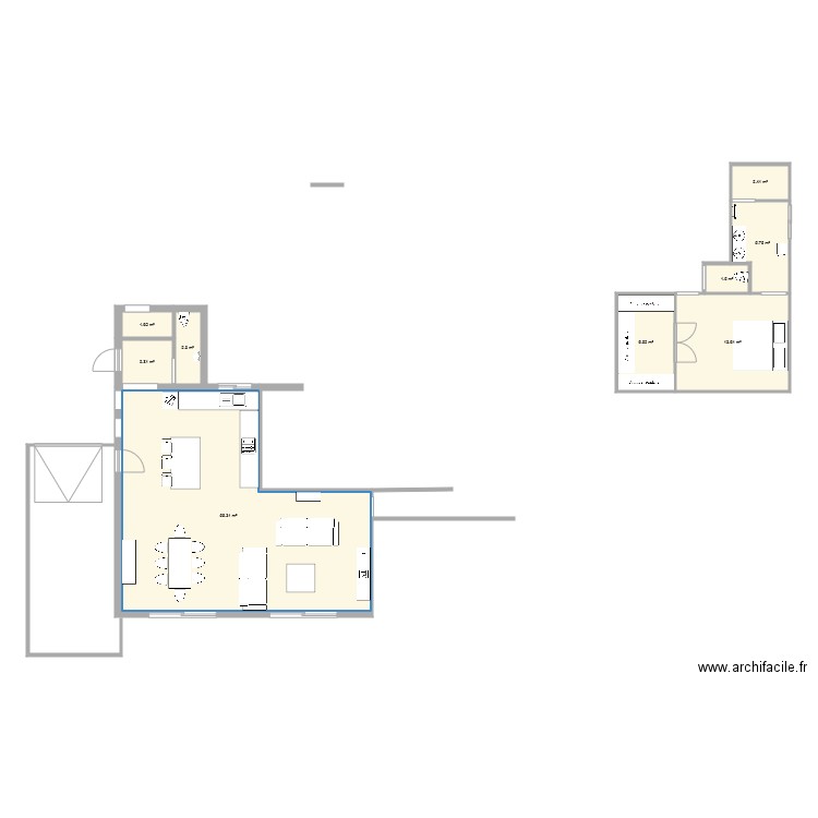 patio. Plan de 0 pièce et 0 m2