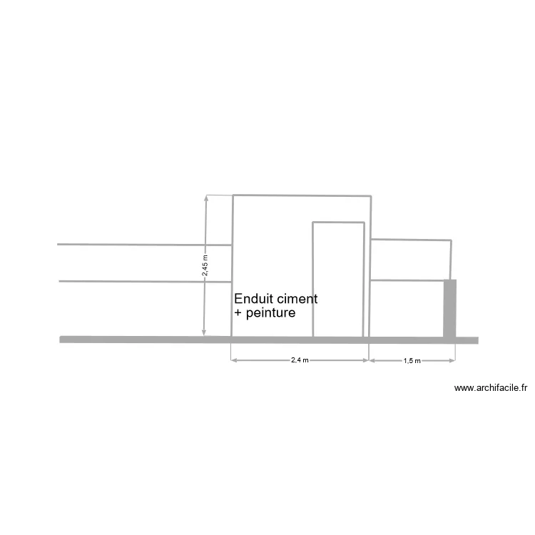 Cellier façade est. Plan de Cellier façade est. Plan de