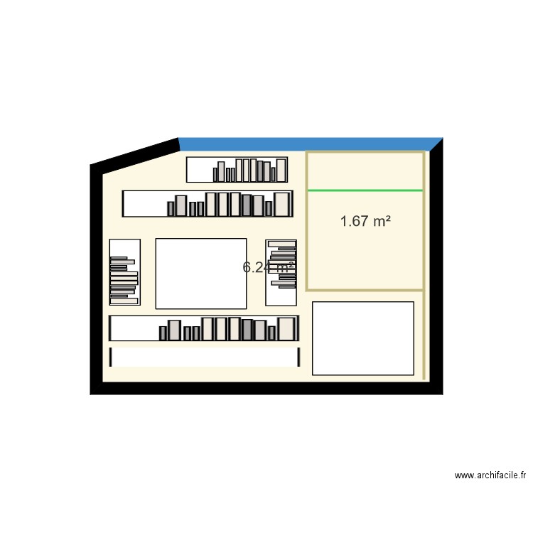 dressing. Plan de 0 pièce et 0 m2