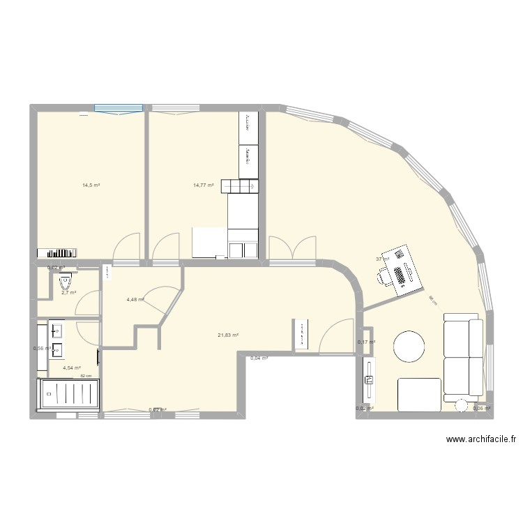 aurelien  chambre V4. Plan de 0 pièce et 0 m2