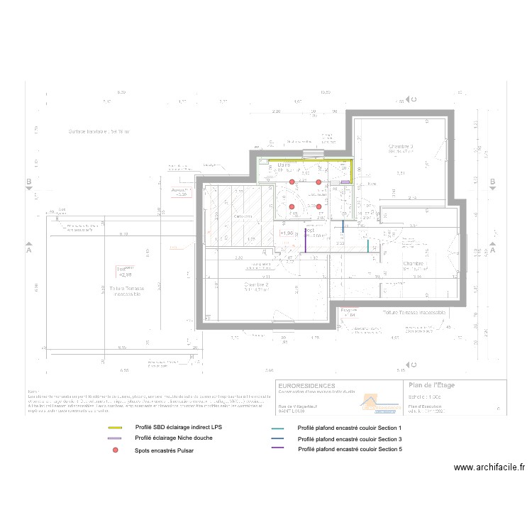 ETAGE maison temoin euromaisons. Plan de 0 pièce et 0 m2