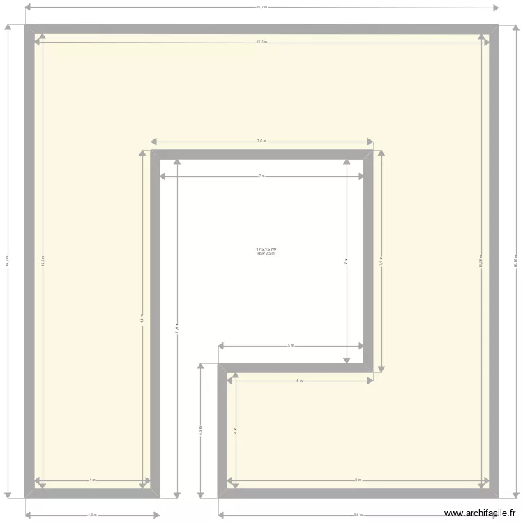 MAISON CARREE. Plan de 