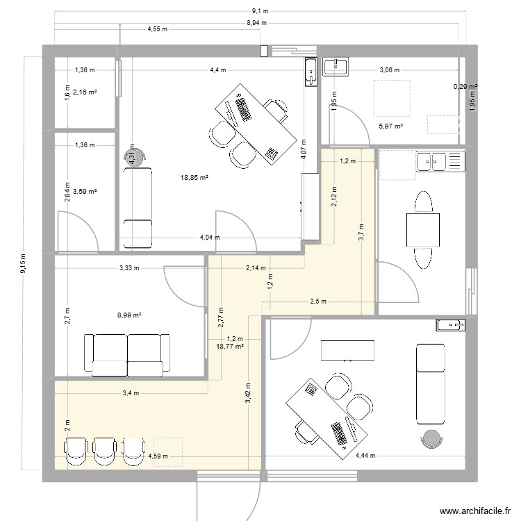 local 3 janv 26. Plan de 0 pièce et 0 m2