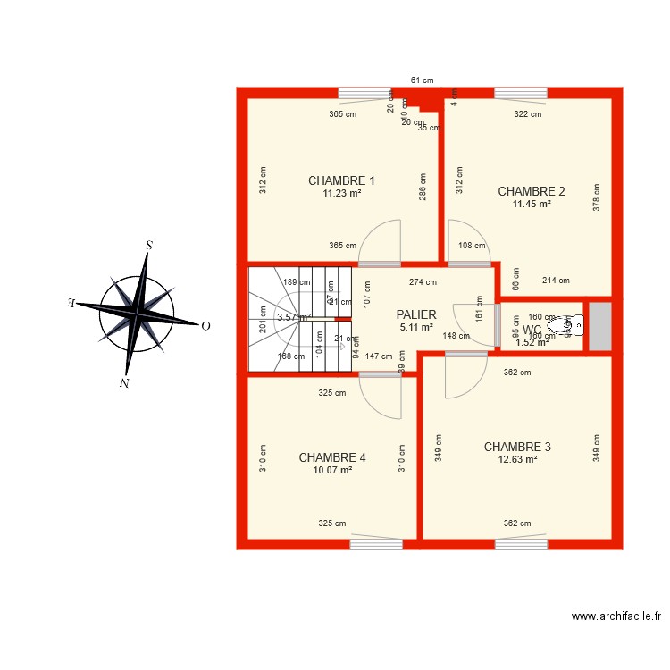 BI 5063 étage côté. Plan de 0 pièce et 0 m2