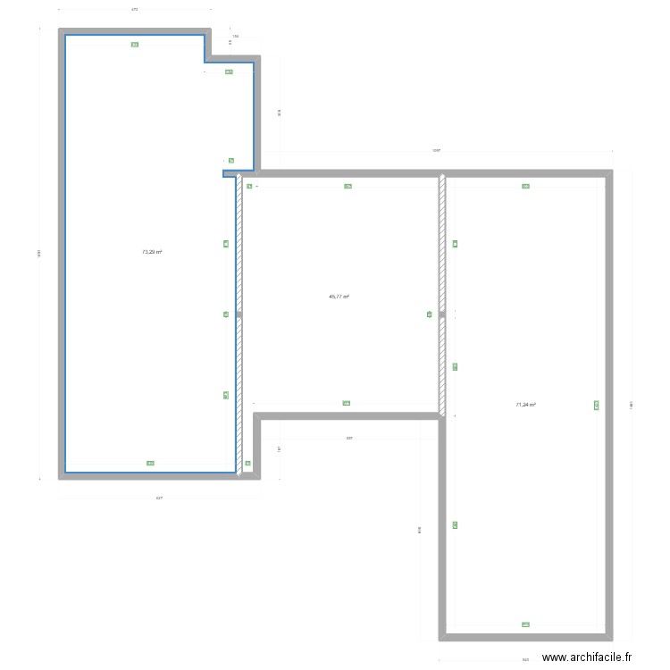 plan de maison 1. Plan de 3 pièces et 190 m2