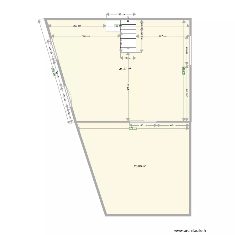 Mesures studio novembre. Plan de 