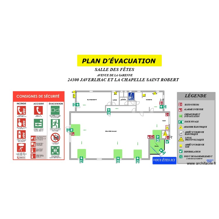 JVC EVAC. Plan de 23 pièces et 579 m2