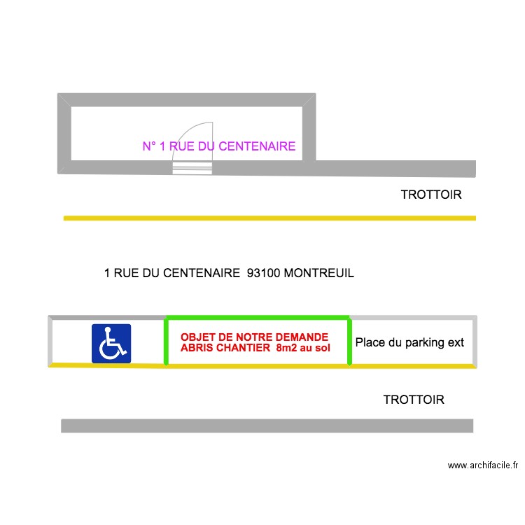 chantier abri. Plan de 0 pièce et 0 m2