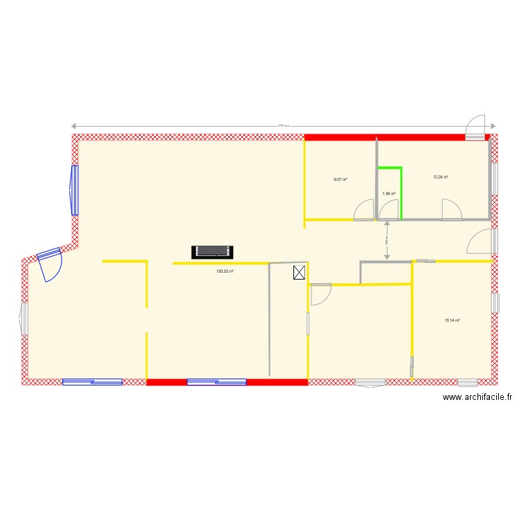 MAISON MAX cotations menuiseries bis. Plan de 0 pièce et 0 m2