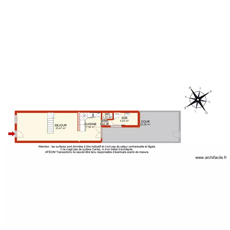 BI 7857 RDC. Plan de 