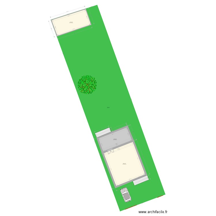 plan de masse terasse. Plan de 3 pièces et 97 m2