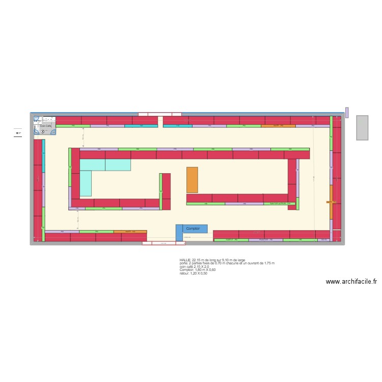 Plan HOTTE DU PERE NOEL 2022 -TABLES NOIRES. Plan de 2 pièces et 205 m2