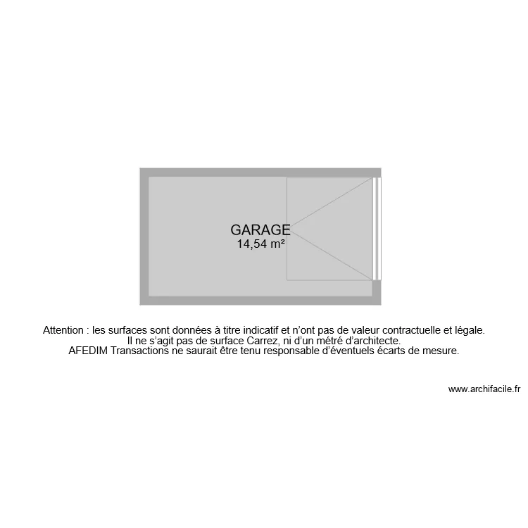 BI 7023 GARAGE. Plan de 