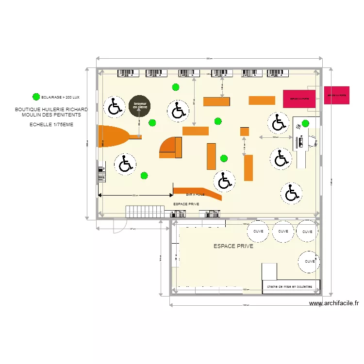 BOUTIQUE HUILERIE RICHARD MOULIN DES PENITENTS. Plan de 