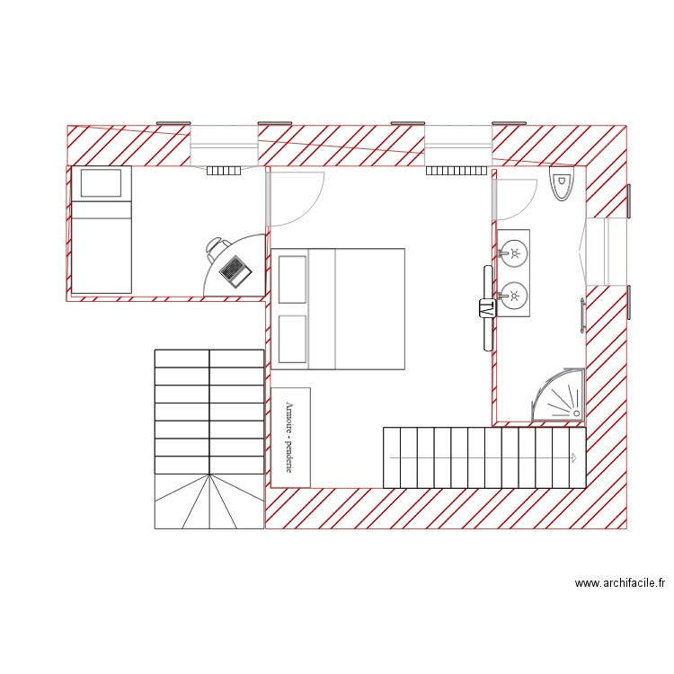 SALLE DE BAIN 1. Plan de 0 pièce et 0 m2