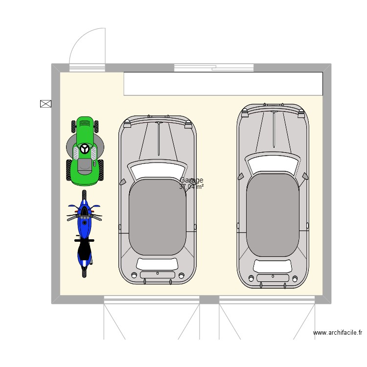 Garage 2 voitures. Plan de 0 pièce et 0 m2