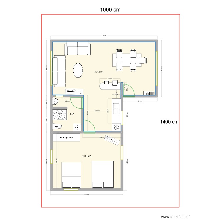 Purta Aventuras plano de casa. Plan de 0 pièce et 0 m2