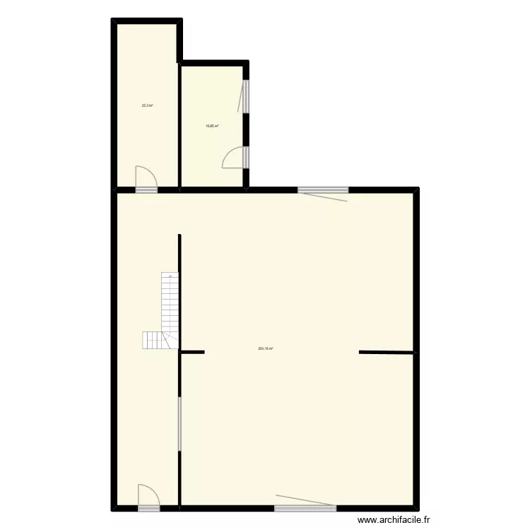 rez de chaussee Andrea. Plan de 3 pièces et 243 m² rez de chaussee Andrea. Plan de 3 pièces et 243 m²