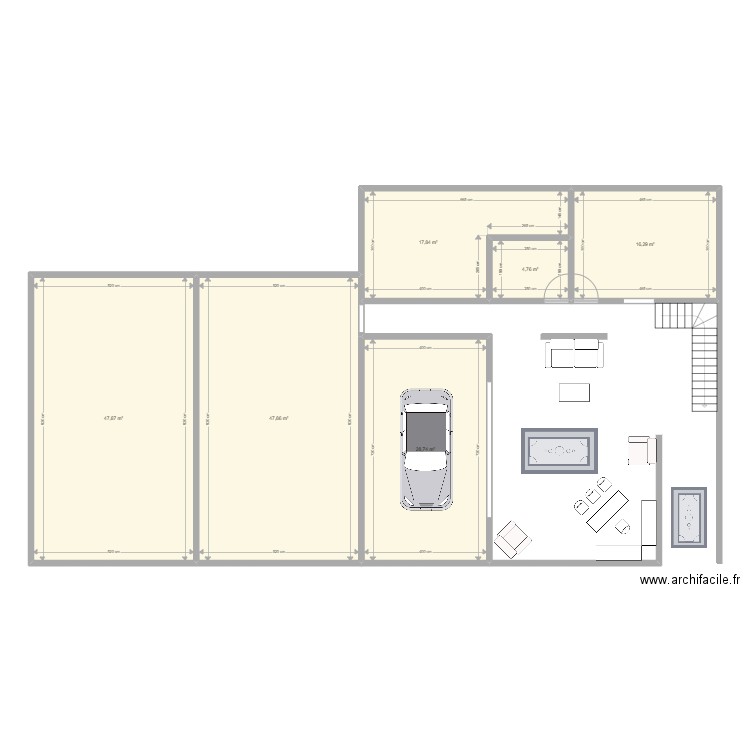 Appartement officiel 108 m2. Plan de 6 pièces et 163 m2