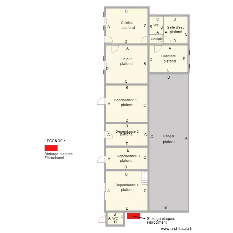 Batiment principal. Plan de 