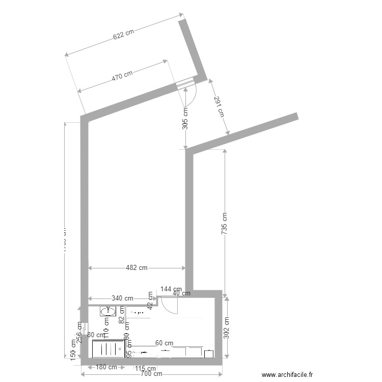 plan guillaume chambre 1 A. Plan de 0 pièce et 0 m2