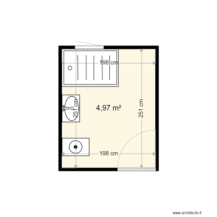 PILLIER MARYSE . Plan de 1 pièce et 5 m2