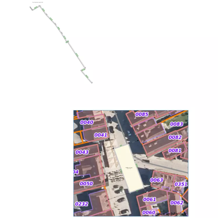 Halles en bois repositionn&eacute;es. Plan de 