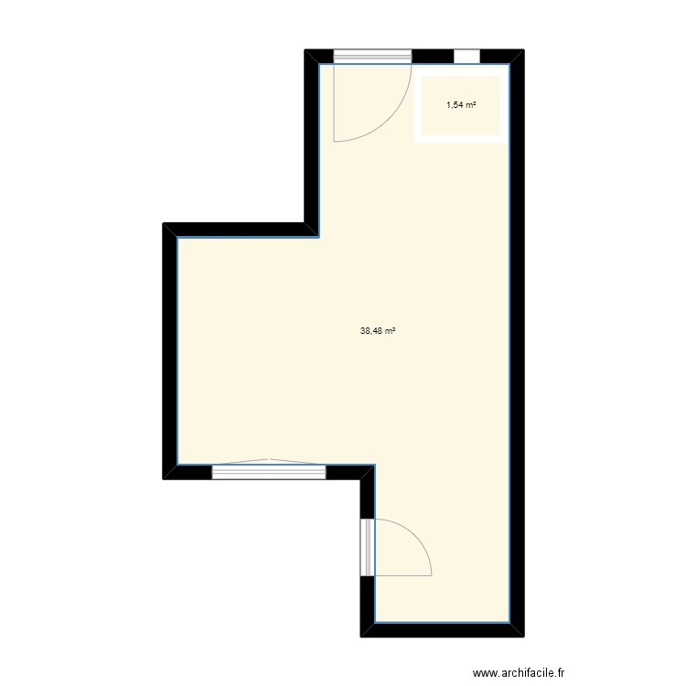EXERCICE FORMATION. Plan de 2 pièces et 42 m2