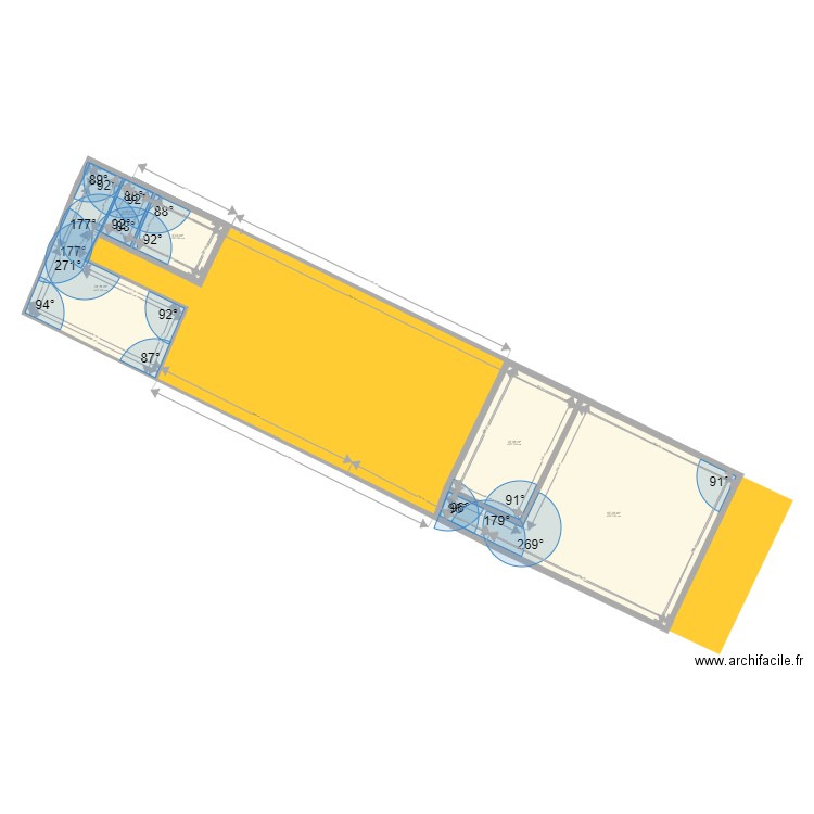 enclos chien. Plan de 5 pièces et 135 m2