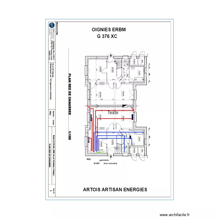 ERBM G 376 XC. Plan de 