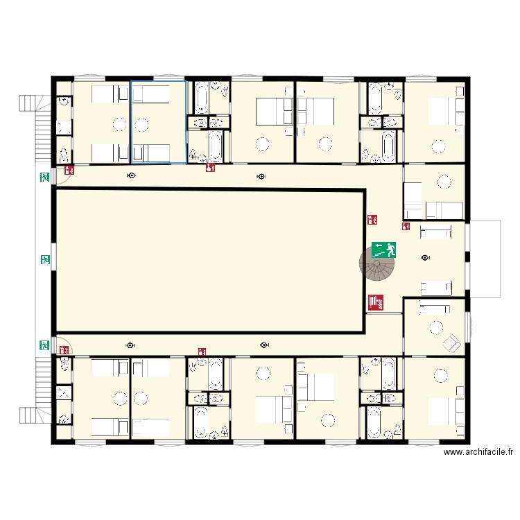Calvinium étage 1. Plan de 0 pièce et 0 m2