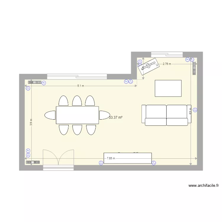 Sejour Corot. Plan de 