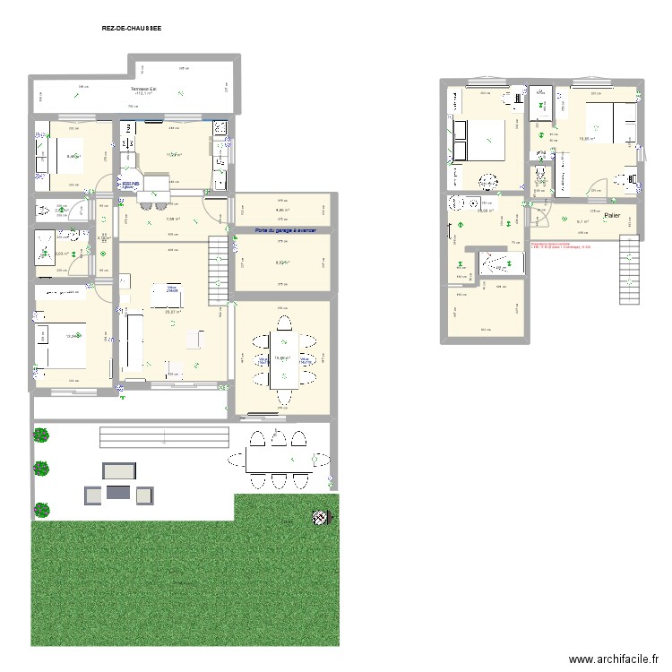 Genêts V5. Plan de 16 pièces et 167 m2