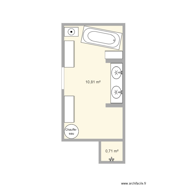 Pibourdin SDB existant. Plan de 0 pièce et 0 m2