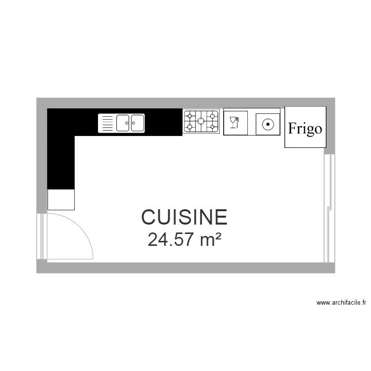 CUISINE HALF MOON. Plan de 0 pièce et 0 m2