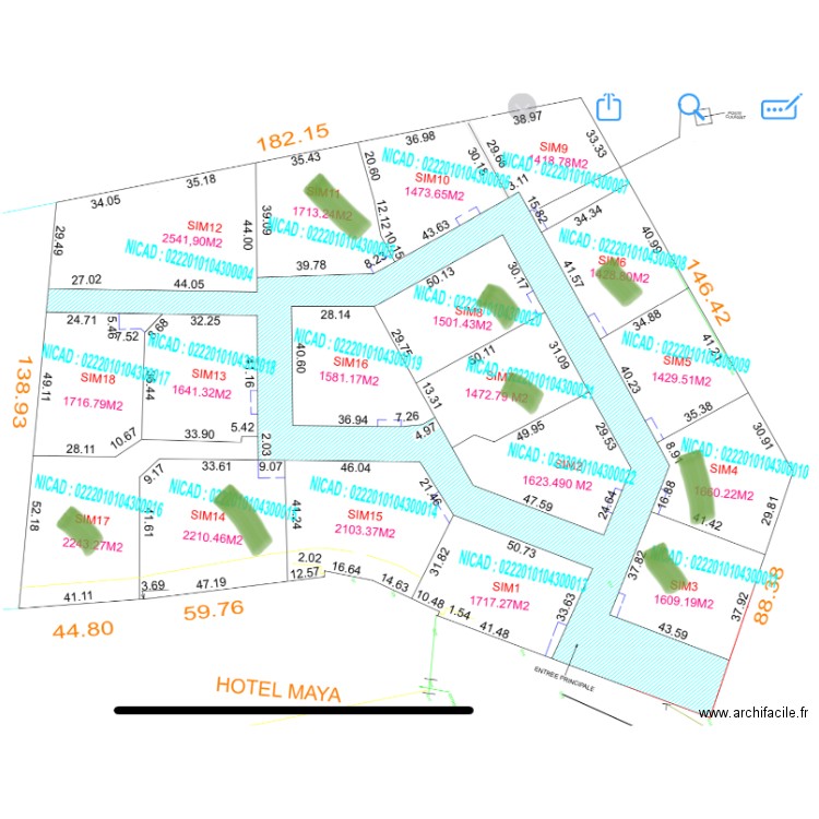 MAYA PLAGE. Plan de 0 pièce et 0 m2