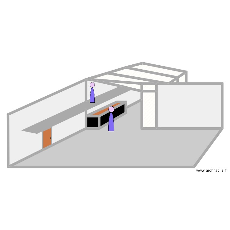 verriere vue int. Plan de 18 pièces et 245 m2