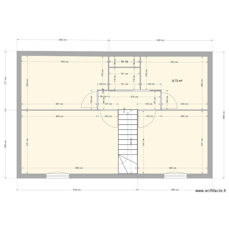 etage totof. Plan de 6 pièces et 59 m2