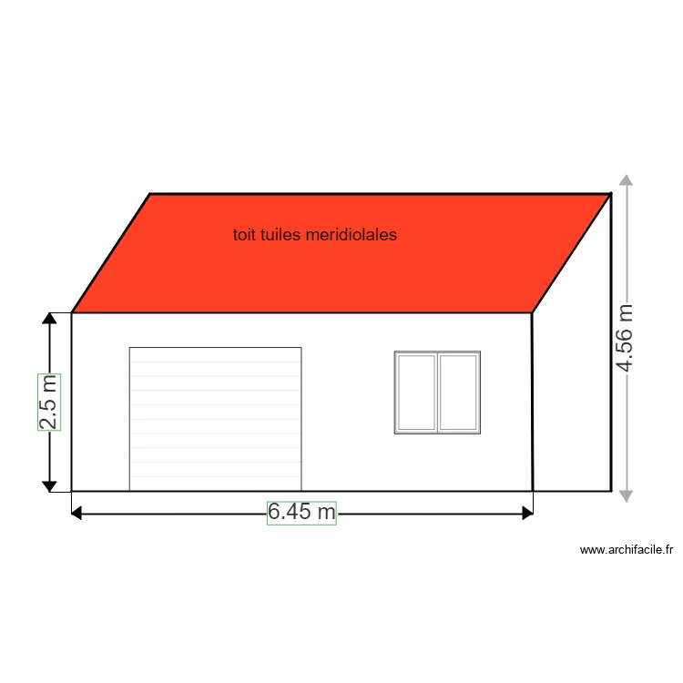 garage et abri bois. Plan de 